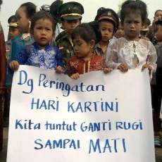 Peringati Hari Kartini, Anak-anak Korban Lumpur Lapindo Tuntut Ganti Rugi