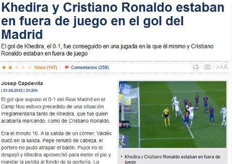 Media Catalan Nilai Gol Khedira Offside