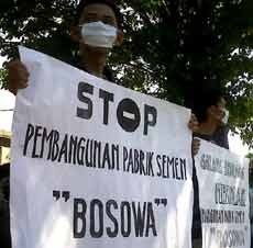 Peresmian Pabrik Semen Bosowa Diwarnai Unjukrasa