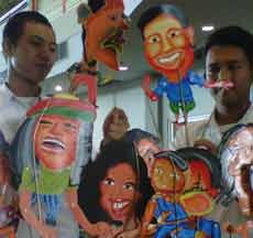 Wayang Karikatur Hasil Karya SMKN 11