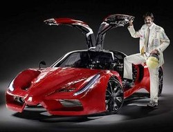 Wow, Ada Sepeda Berbentuk Mobil Ferrari
