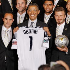 Obama Dikunjungi LA Galaxy, Candai Beckham