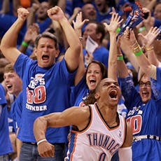 Sungkurkan Lakers, Thunder Tantang Spurs di Final Wilayah