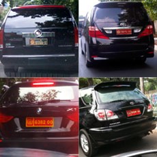 Lexus, Vellfire, dan Cadillac Kepergok Pakai Pelat TNI
