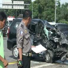 1 Orang Tewas Akibat Tabrakan Beruntun di Tol Amplas Medan