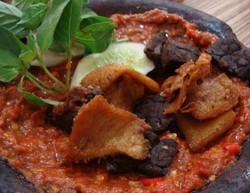 Resep Daging: Jeroan Penyet