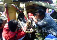Truk Tabrak Pohon, Sopir Tewas Terjepit