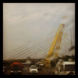 After rain in Tol Grand Wisata Bekasi