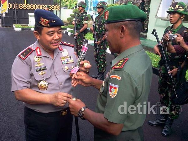 Sinergitas Anggota TNI-Polri di Sulsel