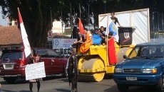 Alat Berat Ikut Konvoi Hari Anti Narkoba Internasional di Purwokerto