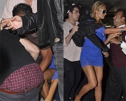 Ouch! Paris Hilton Jatuh Gara-gara Ribut dengan Paparazzi