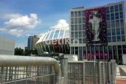 Laga Spanyol kontra Italia akan menjadi kali kelima Olympic Stadium melangsungkan pertandingan di Piala Eropa 2012. Kris Fathoni/detikSport.