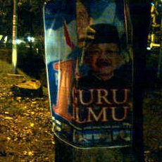 Ada Nazaruddin di Spanduk Foke-Nara, KIMB Lapor Panwas Kecamatan