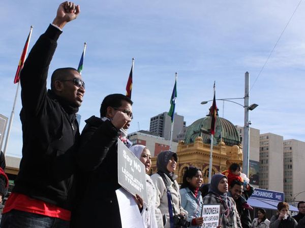 WNI di Melbourne Gelar Aksi untuk Dukung KPK