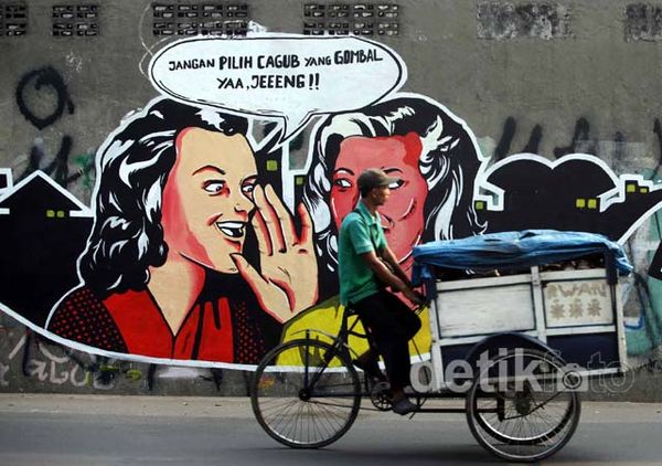 Mural Pilkada Hiasi Ibukota