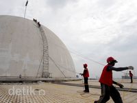 Kubah Raksasa Istiqlal Dipercantik