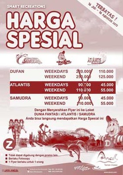 Ancol Taman Impian Memberikan Promo khusus ramadhan 50 % Diskon All Unit Rekreasi