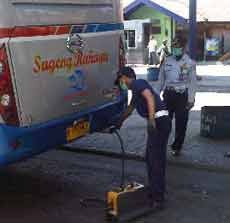 Lima Bus Terjaring Razia di Terminal Purabaya