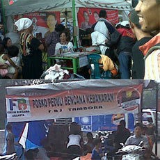  Posko Foke & Jokowi Berdiri di Bekas Kebakaran Tambora 