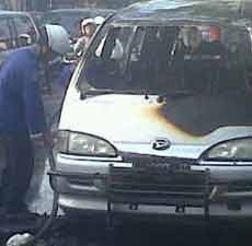 Korsleting, Mobil Antar Jemput Siswa Terbakar