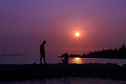 romantic scene in twilight