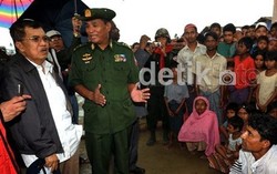 Tinjau Pengungsi Rohingya di Myanmar, JK Buka Jalur Bantuan