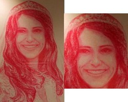 Seniman AS Melukis Wajah Kate Middleton dengan Cap Bibir