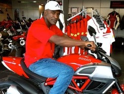 Evander Holyfield Kepincut Ducati Diavel