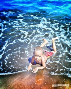 Beach Boy ... Belajar Berenang dipasir