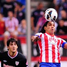 Falcao Hat-trick, Atletico Gasak Bilbao 4-0