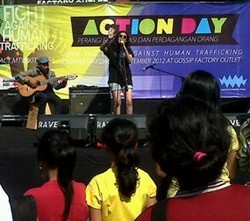 Perangi Trafficking, Komunitas Bandung Gelar Action Day