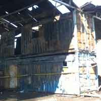 Dua Kontainer Terbakar di Greges Jaya