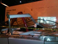 Atap Pintu Utama Lapangan Tenis PON Ambruk karena Angin Kencang