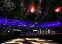 Pesta Kembang Api Buka PON Riau