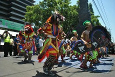Puluhan Penari Jaran Kepang Geruduk Kantor Gubernur Jateng