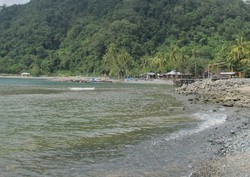 Papua Punya Pantai Unik Berbatu Hitam