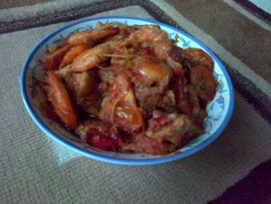sambel udang tahu goreng