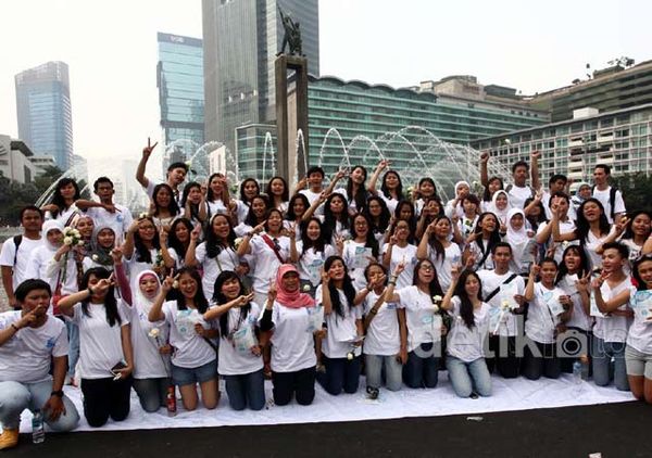 Aksi Menentang Kekerasan di Bundaran HI