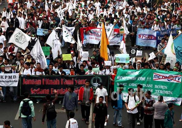 Rohis Demo Tolak Disebut Teroris
