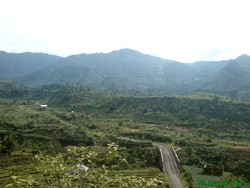 Memandang alam dari atas bukit