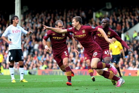 Gol Telat Dzeko Menangkan City