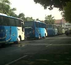 Sopir Bus Oso Wilangun Masih Bertahan di Balaikota