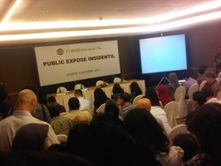 Ruangan Tempat Paparan BUMI Soal Penyimpangan Dana Penuh Sesak