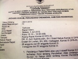 Kesimpulan Rapat Pleno Komisi III DPR: Sepakati Revisi UU KPK