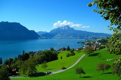 Berenang Sambil Minum Air di Danau Luzern, Swiss