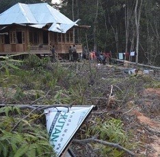 Serikat Petani Rusak Pos Jaga Hutan Harapan Jambi