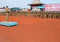Perayaan HUT ke-67 TNI di Hutan Kongo