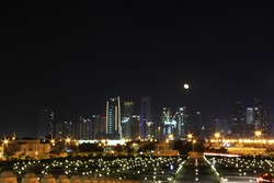 West Bay Doha at Night time
