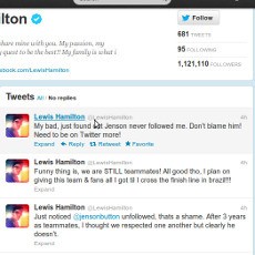 Hamilton Malu, Salah Tuduh Button di Twitter