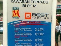 Daftar Kenaikan Tarif Parkir Jakarta